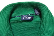 画像4: Used Chaps Quarter Zip Knit Green (4)