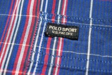 画像4: Used Polo Sport Plaid Pattern 2Pokect Shirt ラルフローレン (4)