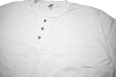 画像3: Cal Cru Oversized S/S 3Button Henley T-Shirt White カルクルー (3)