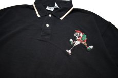 画像2: Used Looney Tunes S/S Polo Shirt Black (2)