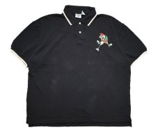 画像1: Used Looney Tunes S/S Polo Shirt Black (1)