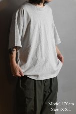 画像5: Cal Cru Oversized S/S Border T-Shirt Ash カルクルー (5)