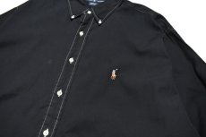 画像2: Used Ralph Lauren B/D Shirt "Yarmouth" Black Over Dye ラルフローレン (2)