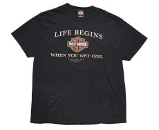 画像1: Used Harley-Davidson S/S Tee Black made in USA (1)