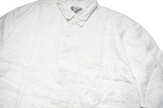 画像2: Deadstock Goouch Short Sleeve Linen Shirt Natural (2)