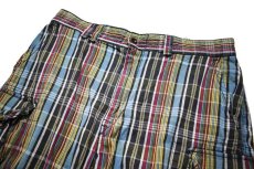 画像2: Used Polo Ralph Lauren Plaid Cargo Shorts (2)