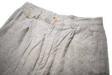 画像2: Used Nautica Pleated Linen Shorts Khaki (2)