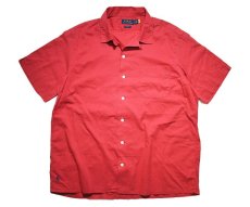 画像1: Polo Ralph Lauren Open Coller Shirt "Classic Fit" Red (1)