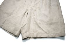 画像3: Used Polo Ralph Lauren Pleated Linen Shorts Khaki (3)