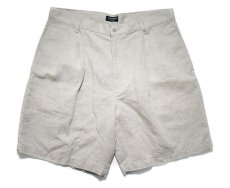 画像1: Deadstock Dockers Pleated Linen Shorts Khaki (1)