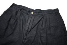 画像2: Used Jos.A.Bank Pleated Linen Shorts Black (2)