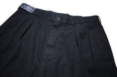 画像2: Deadstock Polo Golf Pleated Linen Shorts Navy (2)