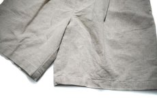 画像3: Deadstock Dockers Pleated Linen Shorts Khaki (3)