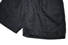 画像3: Used Jos.A.Bank Pleated Linen Shorts Black (3)