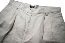 画像2: Deadstock Dockers Pleated Linen Shorts Khaki (2)