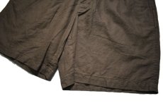 画像3: Used Chaps Pleated Linen Shorts Brown (3)