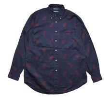 画像1: Used Nautica Paisley Pattern L/S Shirt (1)