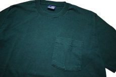 画像2: Used Honors Blank S/S Pocket Tee Green made in USA (2)