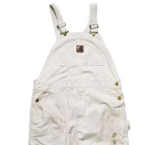 画像1: Used Carhartt Canvas Overall Natural made in USA (1)