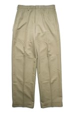 画像1: Deadstock Dockers Pleated Microfiber Slacks Pants Relaxed Fit #2224 Khaki (1)