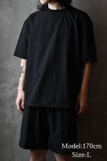 画像5: 【SALE】SEABEES "Active Set-up" Stretch Micro Ripstop Nylon T-Shirts Black (5)