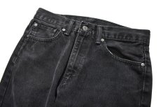 画像2: Used Levi's 505 Denim Pants Black リーバイス (2)