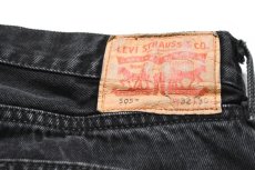 画像5: Used Levi's 505 Denim Pants Black リーバイス (5)