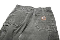 画像5: Used Carhartt Duck Carpenter Pants Moss カーハート (5)