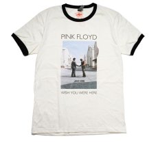 画像1: Bluescentric Pink Floyd Wish You Were Here Ringer T-Shirt Natural/Black  (1)