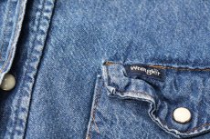 画像4: Used Wrangler Denim Western shirt made in USA (4)