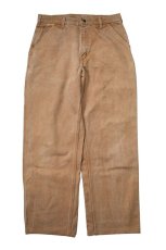 画像1: Used Carhartt Duck Carpenter Pants Brown made in USA カーハート (1)