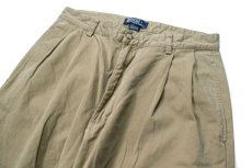 画像2: Used Polo Ralph Lauren Pleated Chino Trouser "Hammond Pant" Khaki ラルフローレン (2)