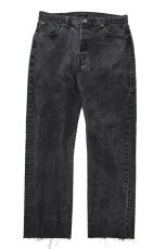 画像1: Used Levi's 501 Cut Off Denim Pants Black リーバイス (1)