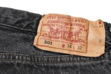 画像5: 96' Used Levi's 501 Cut Off Denim Pants Black made in USA リーバイス (5)