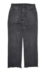 画像1: Used Wrangler 936WBK Cut Off Denim Pants Black (1)