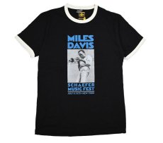 画像1: Bluescentric Miles Davis New York City Ringer T-Shirt Black/Natural  (1)