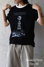 画像4: Bluescentric Pink Floyd The Dark Side of The Moon Goth Ringer T-Shirt Black/Natural  (4)