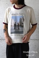 画像4: Bluescentric Pink Floyd Wish You Were Here Ringer T-Shirt Natural/Maroon (4)