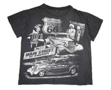 画像1: Used S/S Print Tee "Route 66" (1)