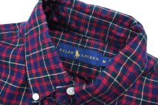 画像4: 【SALE】Used Ralph Lauren Plaid Pattern L/S Shirt ラルフローレン (4)