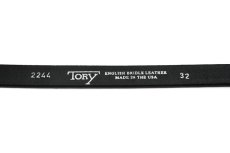 画像5: Tory Leather 3-Piece Silver Buckle Belt Black 2244 トリーレザー (5)