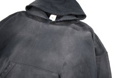 画像2: MOOJI MOOJI US Oversize Crop Hoodie Aged Black (2)