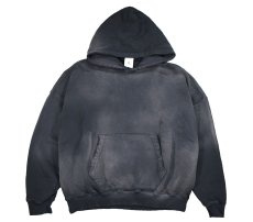 画像1: MOOJI MOOJI US Oversize Crop Hoodie Aged Black (1)