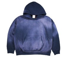 画像1: MOOJI MOOJI US Oversize Crop Hoodie Aged Navy Indigo (1)