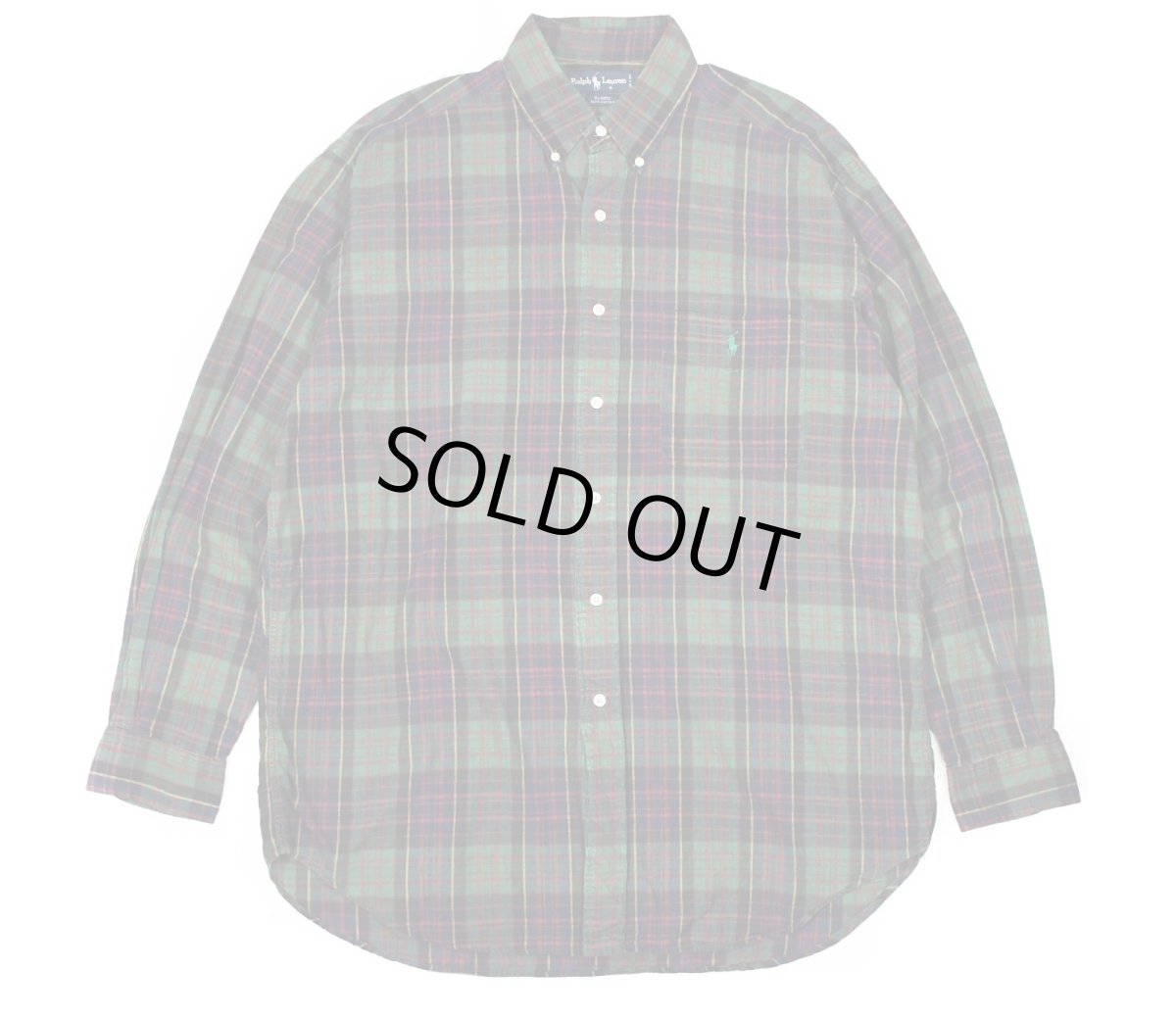 画像1: Used Ralph Lauren Plaid Pattern Shirt "Blaire" ラルフローレン (1)