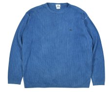 画像1: Used Lacoste Crew Neck Knit Indigo Dye made in France (1)