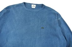 画像2: Used Lacoste Crew Neck Knit Indigo Dye made in France (2)