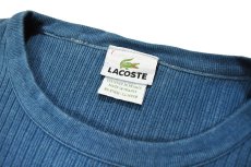 画像4: Used Lacoste Crew Neck Knit Indigo Dye made in France (4)