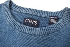 画像4: Used Chaps Crew Neck Knit Indigo Dye (4)