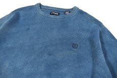 画像2: Used Chaps Crew Neck Knit Indigo Dye (2)